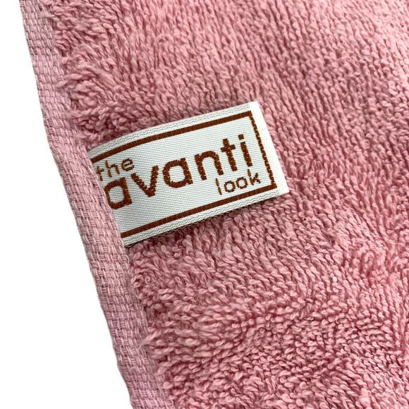 Floral Eyelet Lace Pink Avanti Hand Fingertip Towel Velour Vintage Romantic - Picture 5 of 6